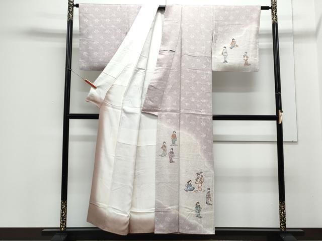 平和屋着物■訪問着 手描き 人物文 暈し染め 正絹 逸品 CABE6688th