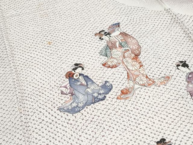平和屋着物■訪問着 手描き 人物文 暈し染め 正絹 逸品 CABE6688th