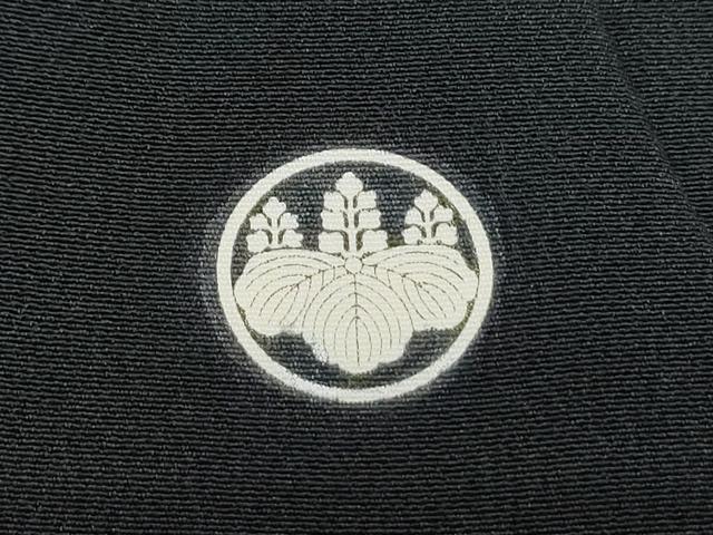 平和屋着物■豪華黒留袖 駒刺繍 桧扇花文 金彩 正絹 逸品 CABE6707th