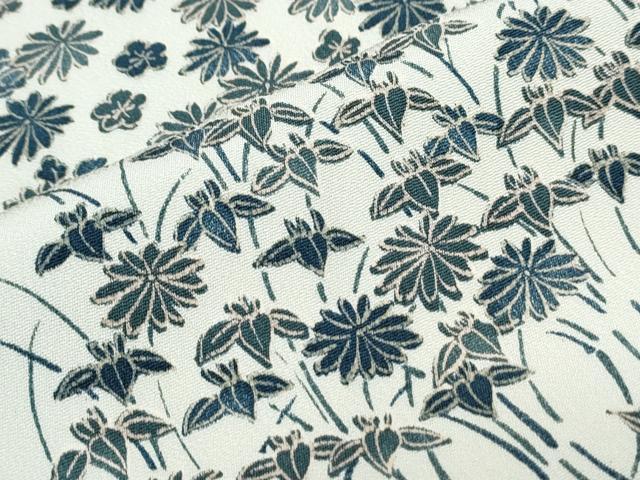 平和屋着物■上質な小紋 草花文 正絹 逸品 CABE6720th