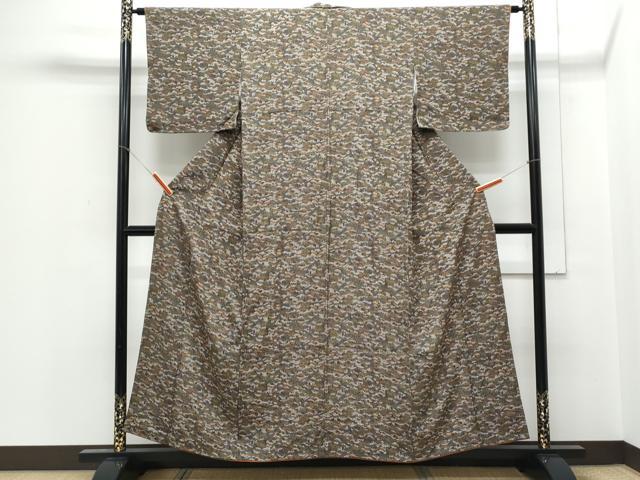 平和屋着物■上質な小紋 草花文 正絹 逸品 CABE6747th