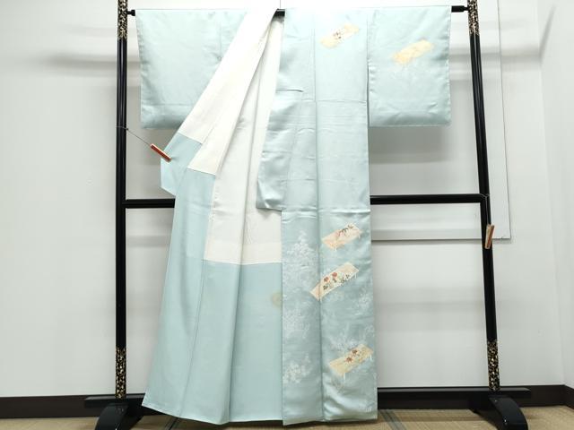 平和屋着物■訪問着 刺繍 短冊風景文 金糸 正絹 逸品 CABE6755th