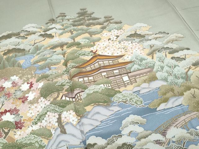 平和屋着物■豪華色留袖 金閣寺 金彩 正絹 逸品 CABE6756th