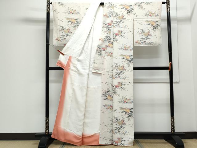 平和屋着物■上質な小紋 雲重ね風景文 正絹 逸品 CABE6767th