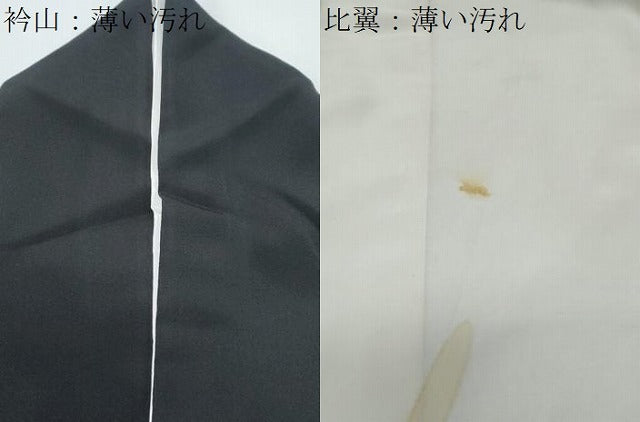 平和屋着物■豪華黒留袖 駒刺繍 扇面双鶴花文 金彩 正絹 逸品 CABE6772th