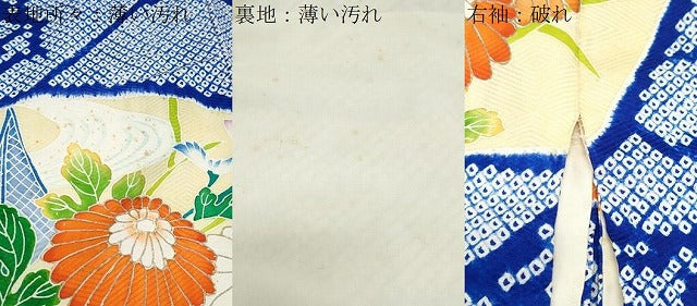 平和屋着物■豪華振袖 駒刺繍 絞り 地紙花文 金彩 正絹 逸品 CABE6800th