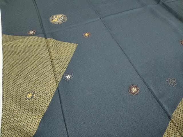 平和屋着物●訪問着 刺繍 花鳥文 金彩 正絹 逸品 未使用 CABE6808ut