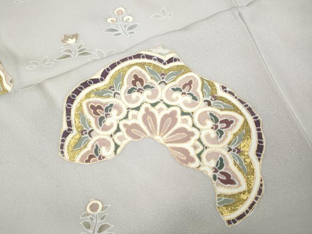 平和屋着物●訪問着 駒刺繍 絵皿花文 金彩 正絹 逸品 未使用 CABE6813ut