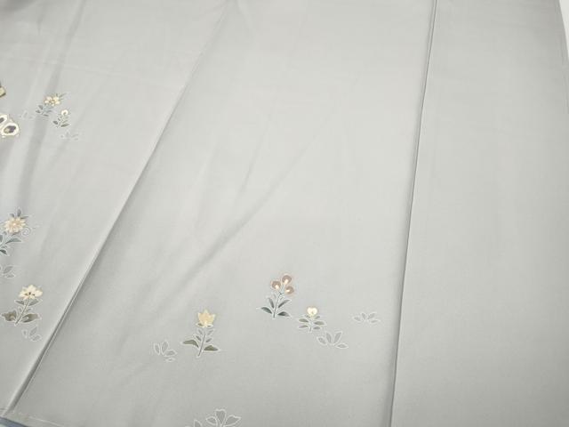 平和屋着物●訪問着 駒刺繍 絵皿花文 金彩 正絹 逸品 未使用 CABE6813ut