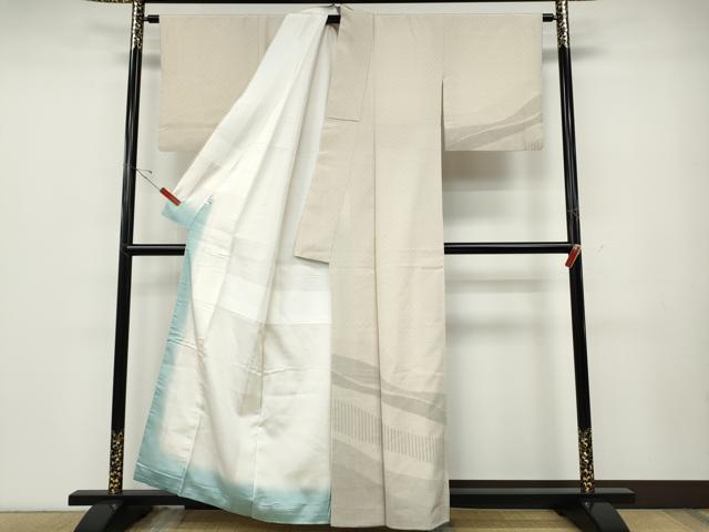 平和屋着物●本塩沢 訪問着 110亀甲 道長吉祥文 正絹 逸品 CABE6814ut
