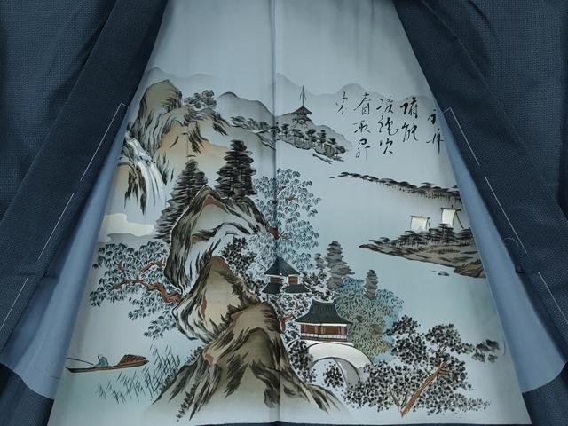平和屋着物●男性 本場大島紬 アンサンブル 長襦袢セット 80亀甲 総詰め 正絹 逸品 CABE6854ut