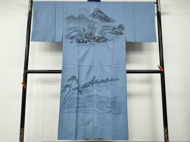 平和屋着物●男性 本場大島紬 アンサンブル 長襦袢セット 80亀甲 総詰め 正絹 逸品 CABE6854ut