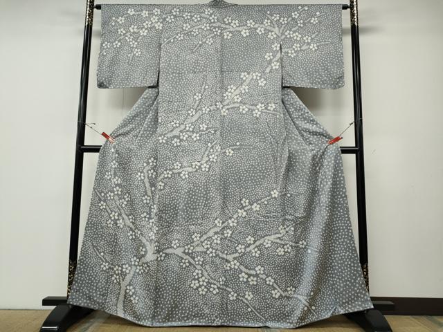 平和屋着物●訪問着 総絞り 枝花文 正絹 逸品 CABE6884ut