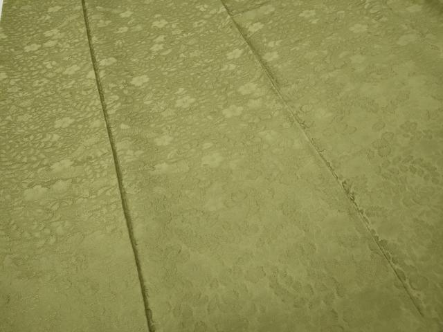 平和屋着物●上質な色無地 辻が花地紋 根岸色 正絹 逸品 CABE6931ut