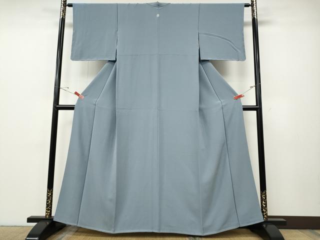 平和屋着物●上質な色無地 青藤色 正絹 逸品 未使用 CABE6940ut