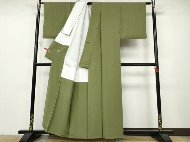 平和屋着物●上質な色無地 岩井茶色 正絹 逸品 CABE6941ut