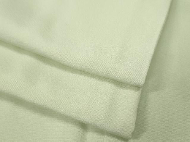 平和屋着物●上質な色無地 白緑色 正絹 逸品 CABE6942ut