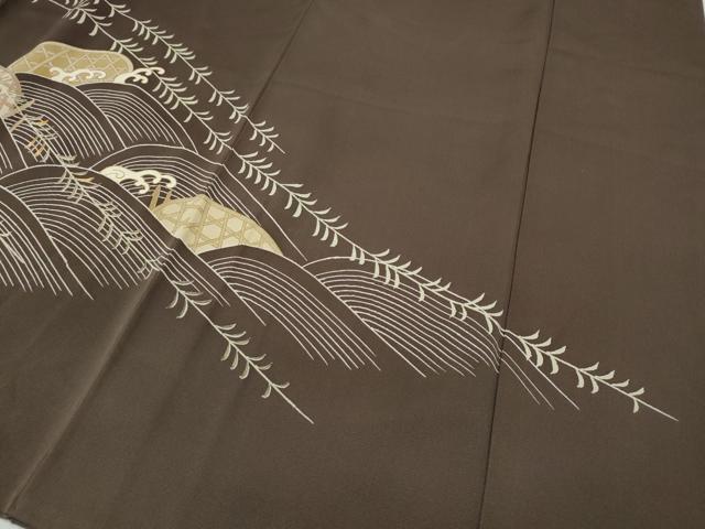 平和屋着物●訪問着 駒刺繍 水車 立波枝垂れ柳 金彩 正絹 逸品 CABE6967ut