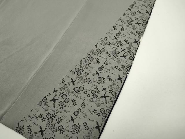 平和屋着物●訪問着 駒刺繍 絞り 飛鶴枝花文 金彩 正絹 逸品 CABE6996ut