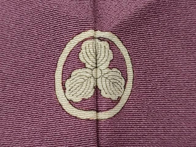 平和屋着物●上質な色無地 京紫色 正絹 逸品 CABE7001ut
