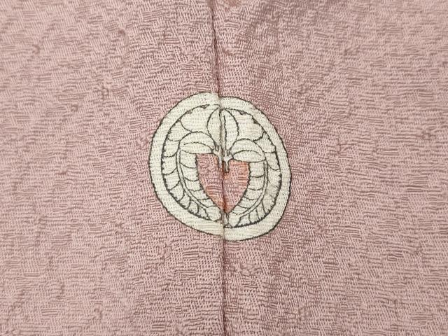 平和屋着物●上質な色無地 霞地紋 紅藤色 正絹 逸品 CABE7007ut