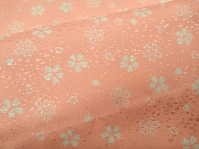 平和屋着物●長襦袢 無双仕立て 舞桜文 半衿刺繍 洗える着物 CABE7021ut