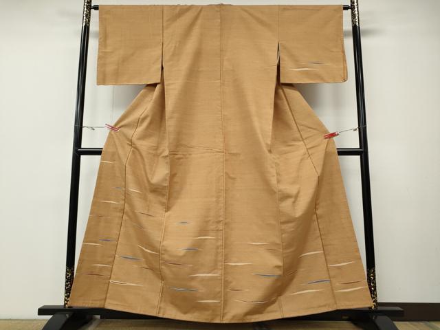 平和屋着物●訪問着　紬地　霞文　正絹　逸品　CABE7079ut 平和屋着物○訪問着 紬地 霞文 正絹 逸品 CABE7079ut