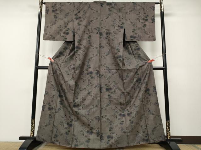 平和屋着物●本場大島紬 9マルキ 南天文 正絹 逸品 CABE7136ut