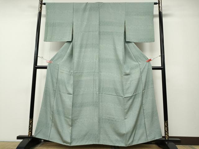 平和屋着物●江戸小紋 横段寄せ小紋柄 正絹 逸品 CABE7144ut