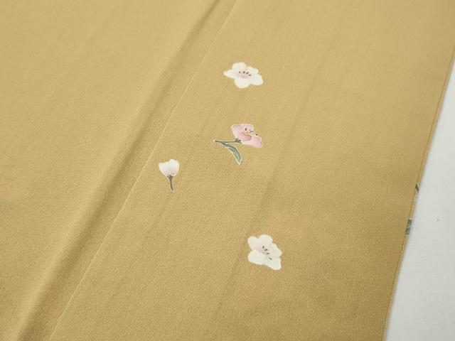 平和屋着物●訪問着 友禅 作家物 枝花文 暈し染め 正絹 逸品 未使用 CABE7157ut