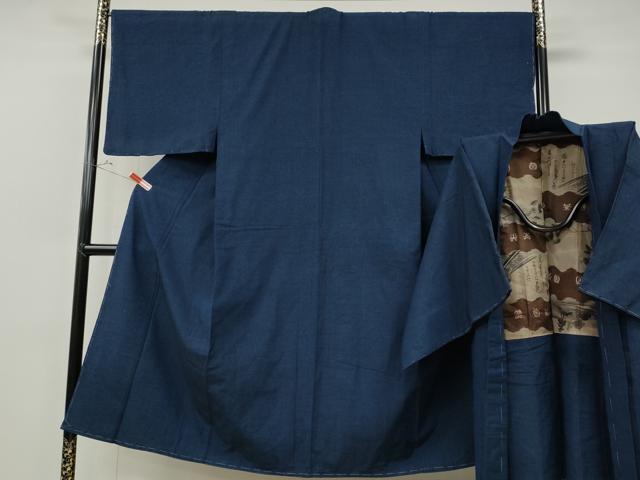 平和屋着物●男性 紬 アンサンブル 霞文 正絹 逸品 CABE7161ut