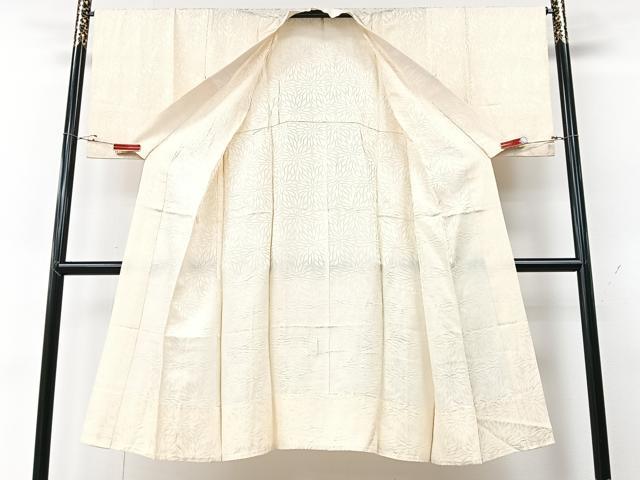 平和屋着物■長襦袢 無双仕立て 舞花地紋 正絹 逸品 CABE7219xe