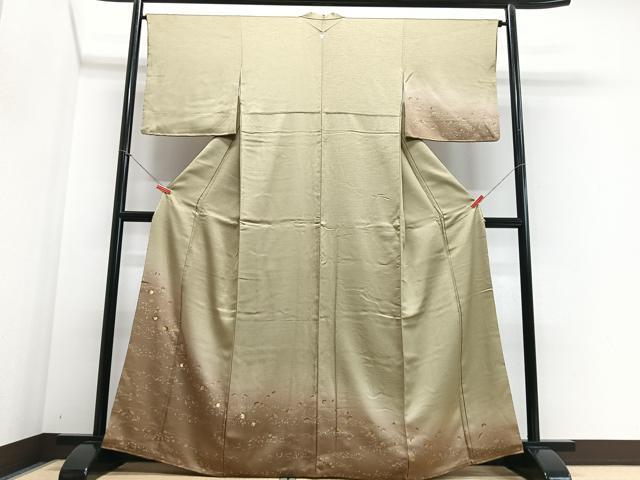 平和屋着物■訪問着 刺繍 箔散らし 暈し染め 正絹 逸品 CABE7556xe