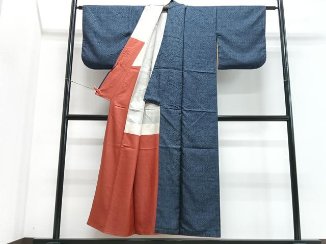 平和屋着物■本場大島紬 割り込み絣 蜀江花文 正絹 逸品 CABE7563xe