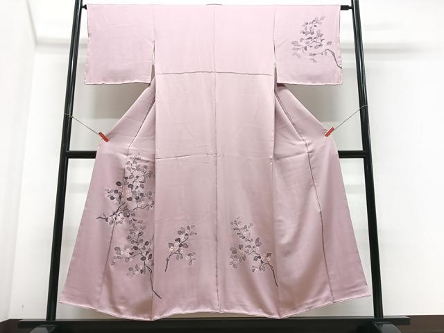 平和屋着物■訪問着 絞り 枝花文 正絹 逸品 CABE7568xe