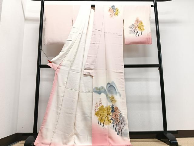 平和屋着物■訪問着 風景文 暈し染め 金彩 正絹 逸品 CABE7578xe