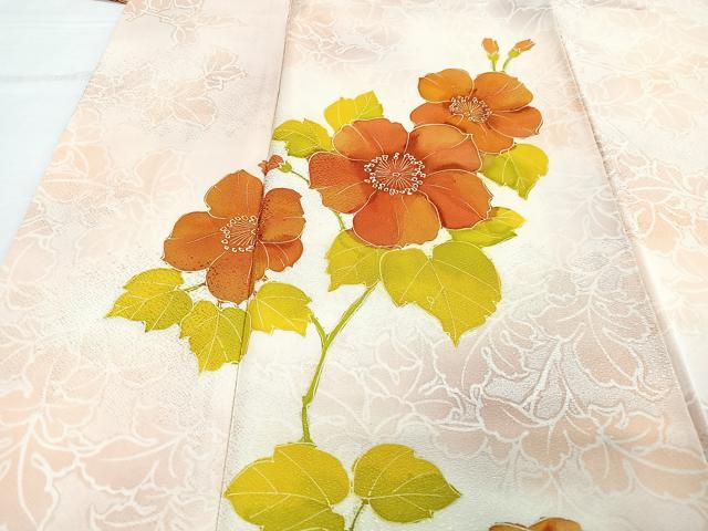 平和屋着物■訪問着 枝花文 正絹 逸品 CABE7585xe