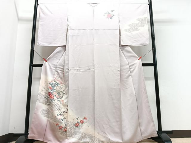 平和屋着物■訪問着 流水花車文 正絹 逸品 CABE7592xe