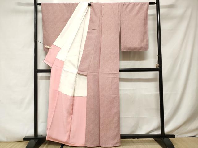 平和屋着物■上質な小紋 鹿の子文 正絹 逸品 未使用 CABE7626ev