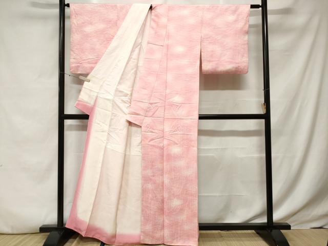 平和屋着物■上質な小紋 枝垂れ花文 暈し染め 正絹 逸品 CABE7644ev