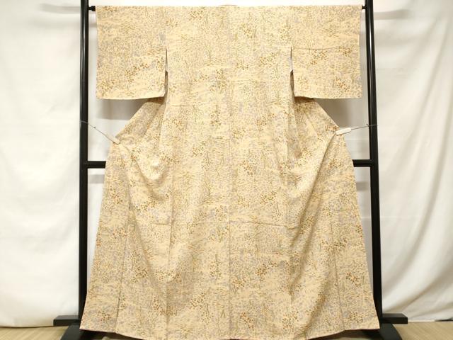 平和屋着物■上質な小紋 流水樹林文 正絹 逸品 CABE7684ev