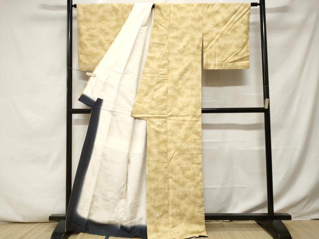 平和屋着物■上質な紬 枝花文 正絹 逸品 CABE7694ev