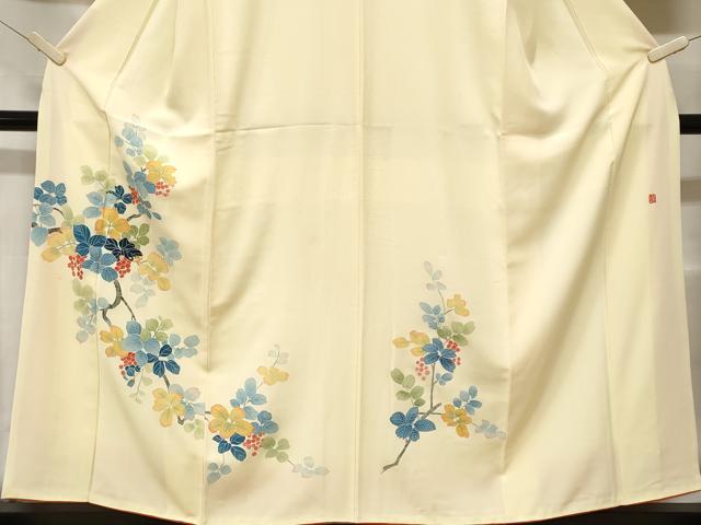 平和屋着物■訪問着 作家物 葡萄枝葉文 金彩 正絹 逸品 CABE7827ev