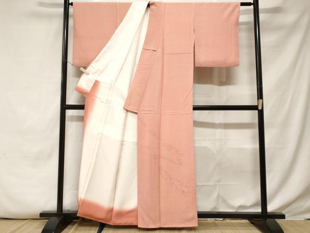 平和屋着物■日本工芸会正会員 中儀延 加賀小紋 訪問着 江戸小紋 道長草花文 正絹 逸品 CABE7913ev