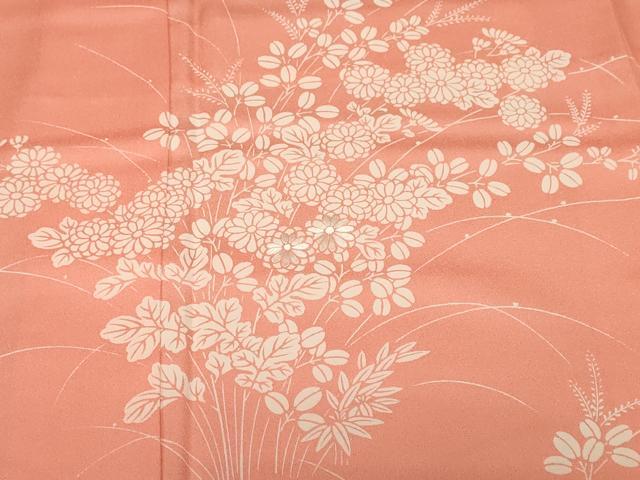 平和屋着物■訪問着 刺繍 草花文 正絹 逸品 CABE7917ev
