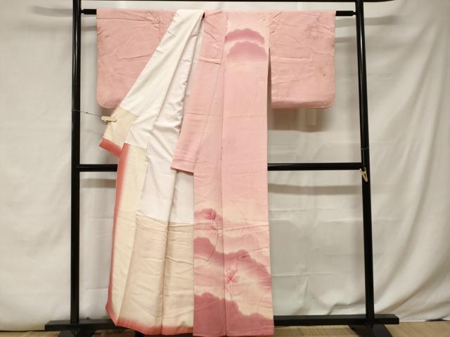 平和屋着物■訪問着 地紋起こし 雲取り枝花文 暈し染め 正絹 逸品 CABE7918ev