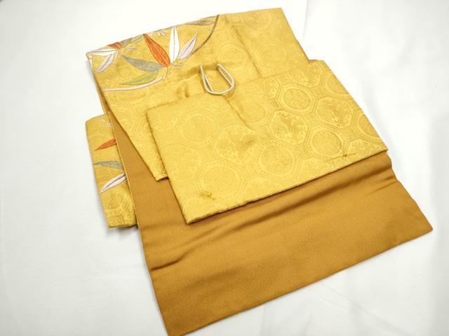 平和屋着物●アンティーク 大正ロマン つけ帯 駒刺繍 菊 金銀彩 正絹 逸品 CABE8584hy