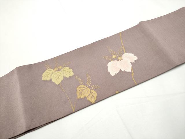 平和屋着物●爪掻き本綴れ つけ帯 桐 金糸 正絹 逸品 CABE8586hy
