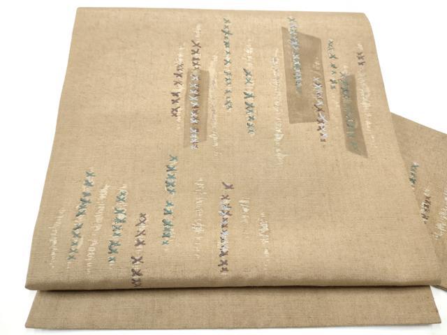 平和屋着物●九寸名古屋帯　霞文　金彩　正絹　逸品　CABE8666hy 平和屋着物○九寸名古屋帯 霞文 金彩 正絹 逸品 CABE8666hy