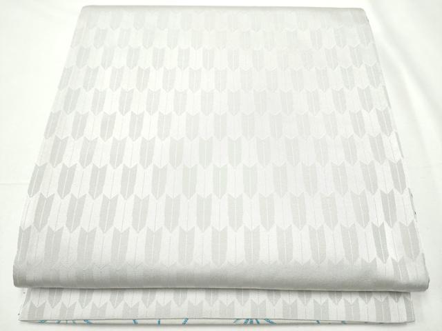 平和屋着物●両面 全通柄袋帯 麻の葉文様 正絹 逸品 CABE8796hy